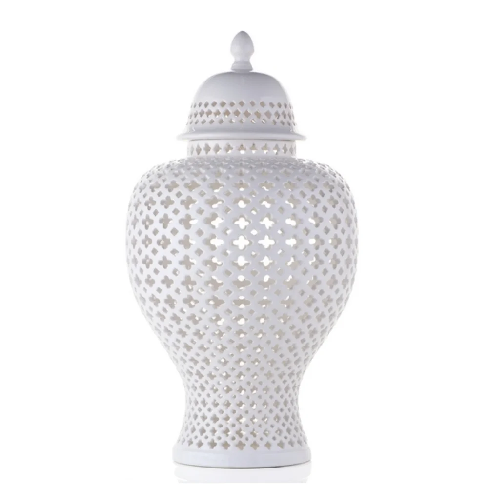 Ceramic Filigree Jar
